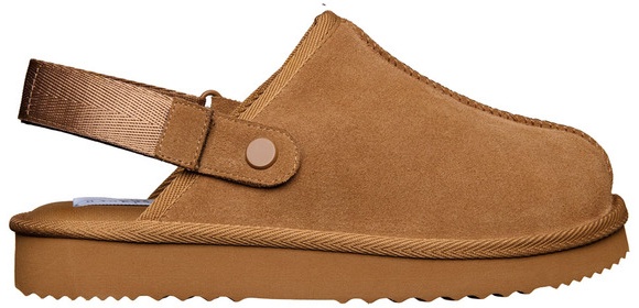Serra Genuine Suede Slingback Clog - Cognac