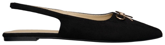 Serra Ladies Bow Flats - Black