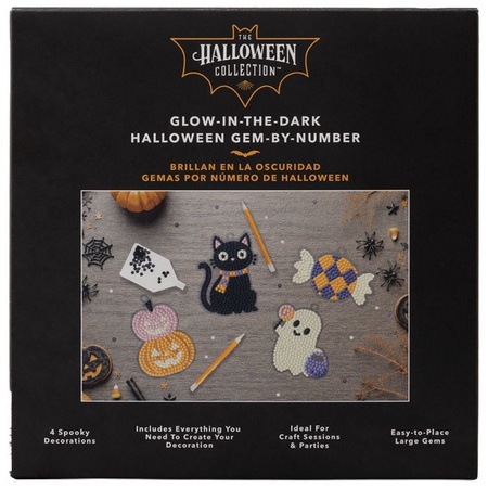 The Halloween Collection Halloween Gem By Number - cat keychain