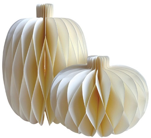 The Halloween Collection Hllwn Paper Pumpkins - Cream