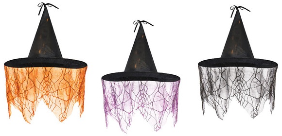 The Halloween Collection LED Floating Witch Hats - Lace