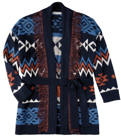 Serra Long Layer Cardigan - Navy