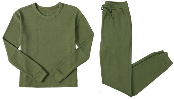 Serra D Waffel Lounge Set - Green