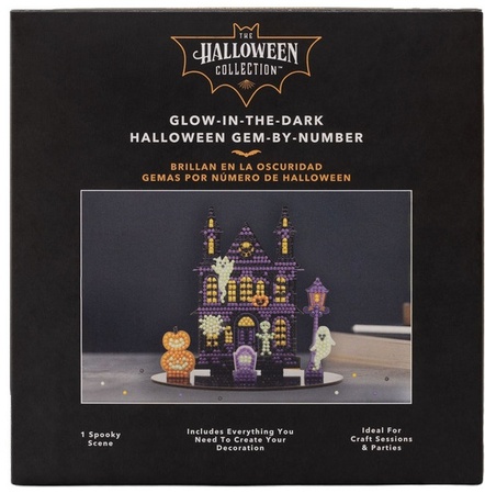 The Halloween Collection Halloween Gem By Number - haunted house scene