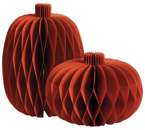 The Halloween Collection Hllwn Paper Pumpkins - Burnt Orange
