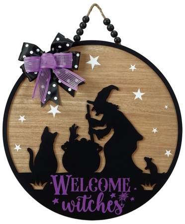 The Halloween Collection Halloween Circle Sign - Welcome Witches