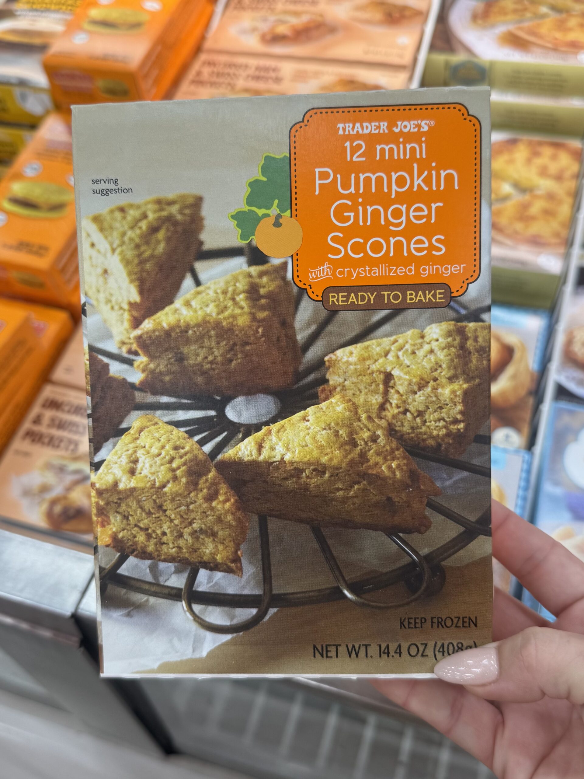 12 Mini Pumpkin Ginger Scones - in store