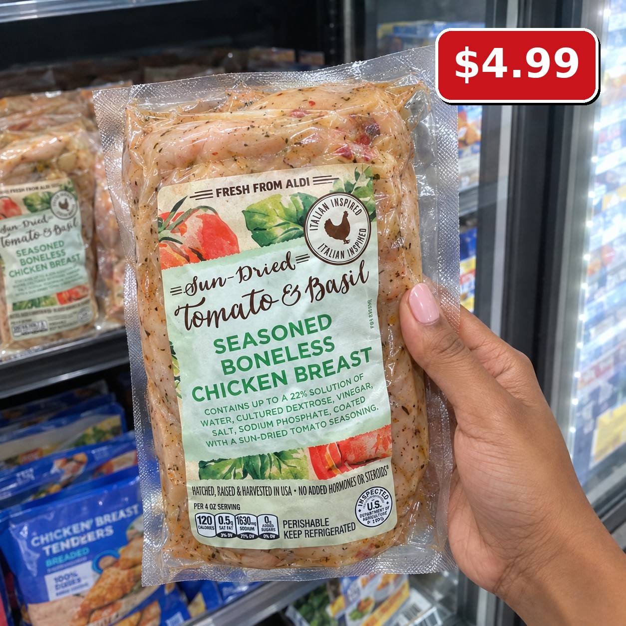 Sun-Dried Tomato & Basil Seasoned Boneless Chicken Breast