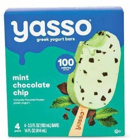 Yasso Frozen Greek Yogurt Bars, Sandwiches or Greek Yogurt