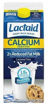 Lactaid Milk: 100% Lactose Free or Protein