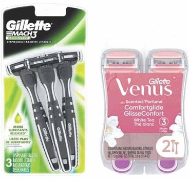 Gillette Mach3 or Venus Disposable Razors 3-ct. or Venus Comfortglide White Tea 2-ct. Disposable