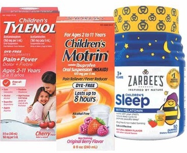 Children's Tylenol, Children's Motrin, Children's Benadryl or Children's Zarbee's 8-oz Liquid
