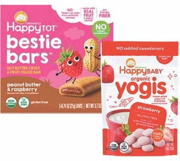 Any 1 HappyBaby Yogis 1-oz or HappyTot Bestie Bars 3.7-oz