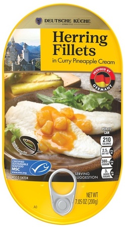 Deutsche Kuche MSC Herring in Flavoured Cream - Curry/Pineapple