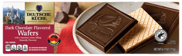 Deutsche Kuche Chocolate Flavored Wafers - Dark