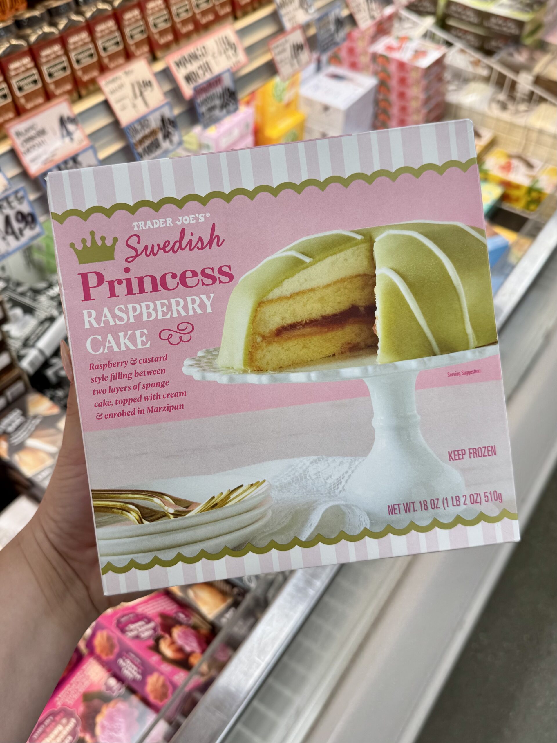 Swedish Princess Raspberry Cake - in store