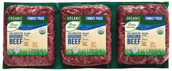 Simply Nature FP 93% Organic GF Ground Beef -