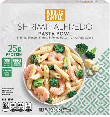 Whole & Simple Shrimp Bowls - Shrimp Alfredo