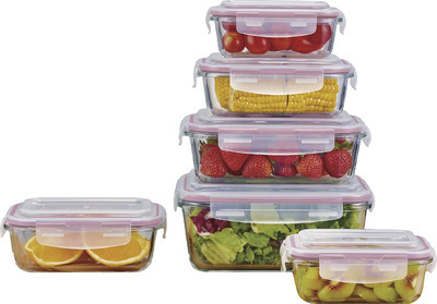 Crofton 12-Piece Glass Bowls with Snapping Lids