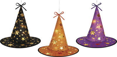 THE HALLOWEEN COLLECTION LED Floating Witch Hats