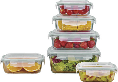Crofton 12-Piece Glass Bowls with Snapping Lids