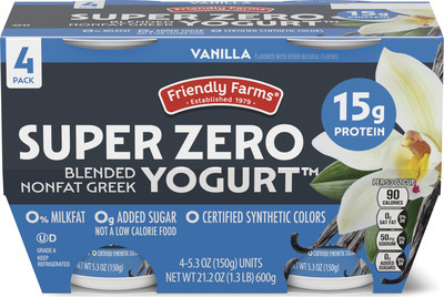 Friendly Farms Super Zero Nonfat Greek Yogurt 4-Pack