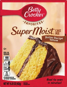 Betty Crocker Cake Mix 15.2-16.2 oz, traditional brownie mix 18.3-19.9 oz or frosting 12-16 oz
