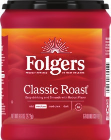 Cafe Bustelo Espresso 10 oz can or Folgers Coffee 9.6 oz can or 10 ct pods