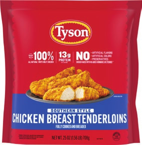 Tyson Breaded Chicken Tenders, Fillets or Strips