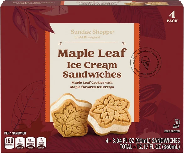 Maple Leaf Ice Cream Sandwiches