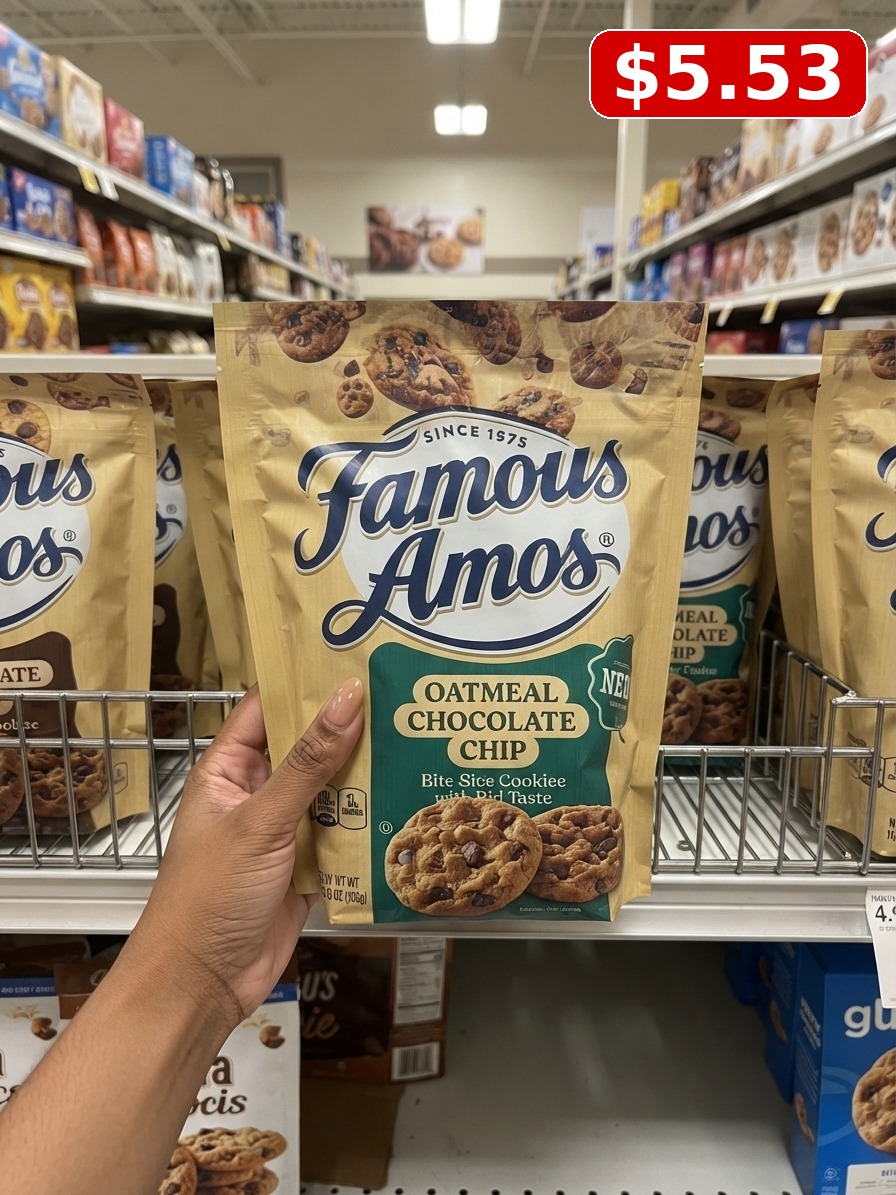 Famous Amos Classic Chocolate Chip Cookies, Bite-Size Cookies, Great for Sharing, 9 oz Resealable Bag