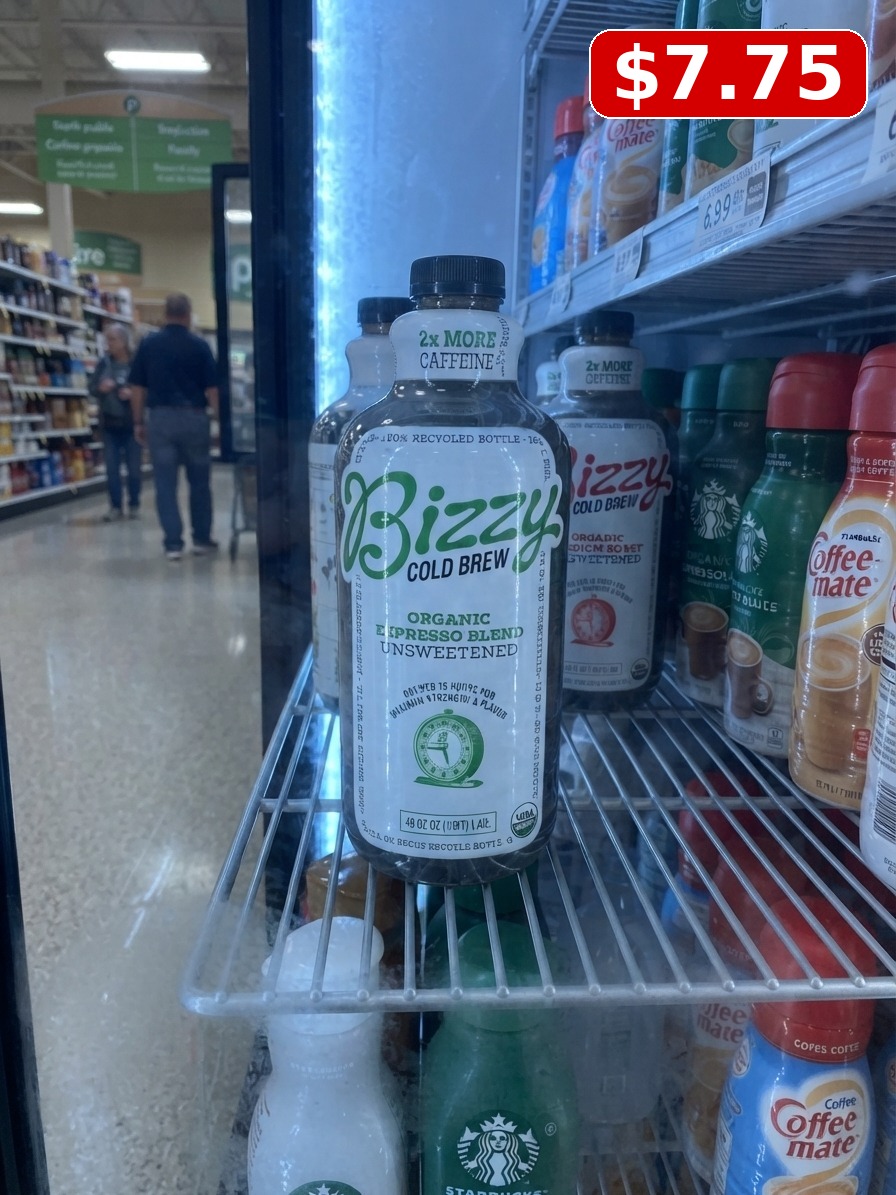 Bizzy Organic Cold Brew Coffee, Espresso Blend, Unsweetened