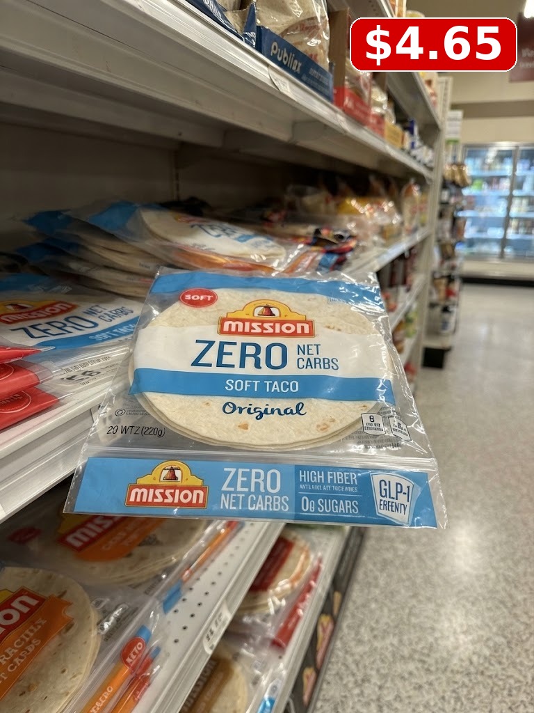 Mission Zero Net Carbs Original Flour Tortillas, Street Tacos Size, 14 Count