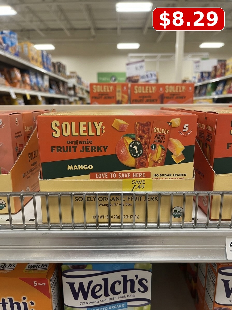 Solely: Fruit Jerky, Organic, Mango, Multipack