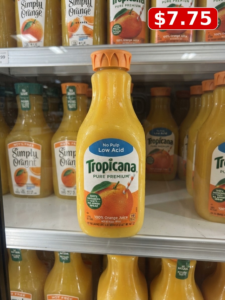 Florida's Natural 100% Juice, Orange, No Pulp