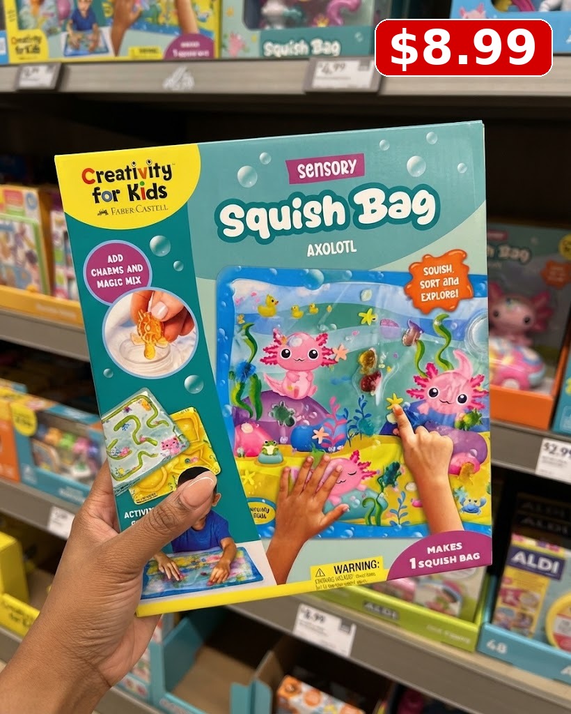 Creativity For Kids Sensory Squish Bag, Axolotl