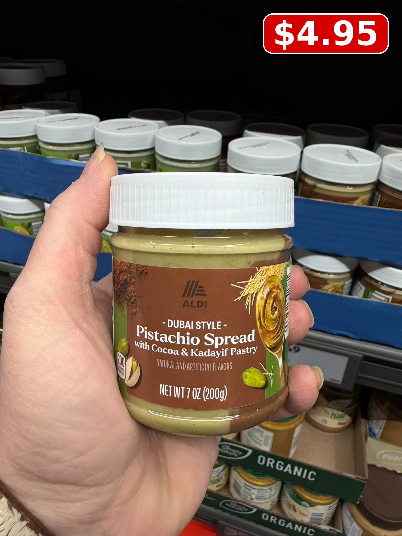 Aldi Dubai Style Pistachio Spread with Cocoa & Kadayif Pastry