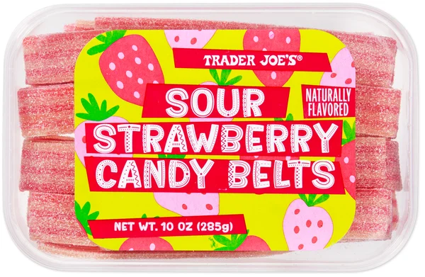Sour Strawberry Candy Belts
