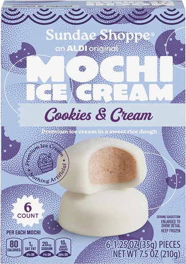 Sundae Shoppe Cookies & Cream Mochi Ice Cream