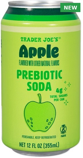 Trader Joe's Apple Prebiotic Soda - NEW