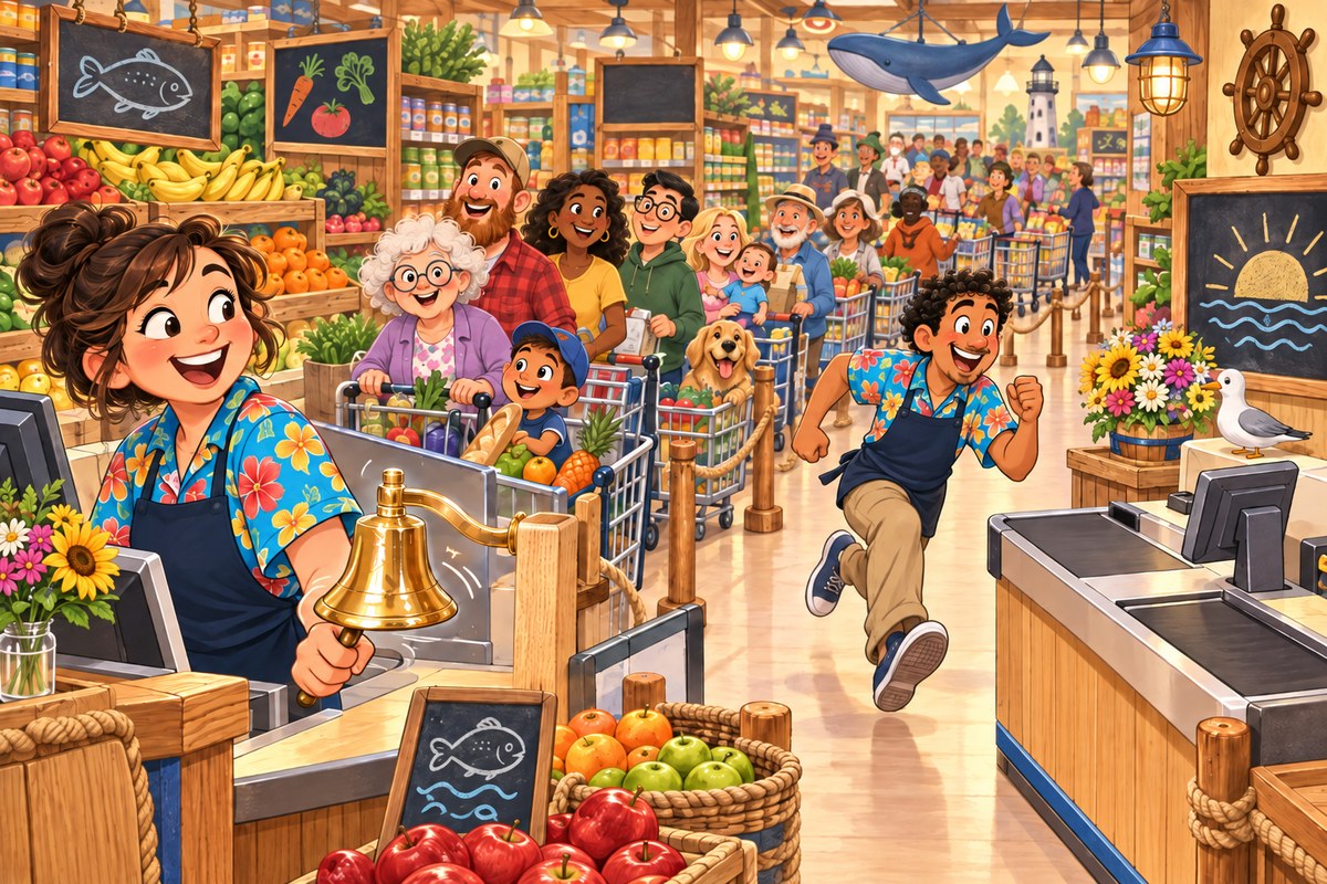 One bell ring calls another cashier to open a register