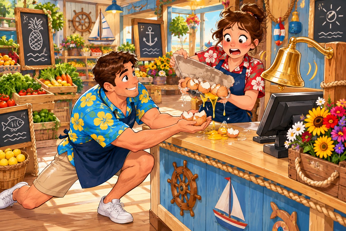 Two bell rings mean the cashier needs a hand