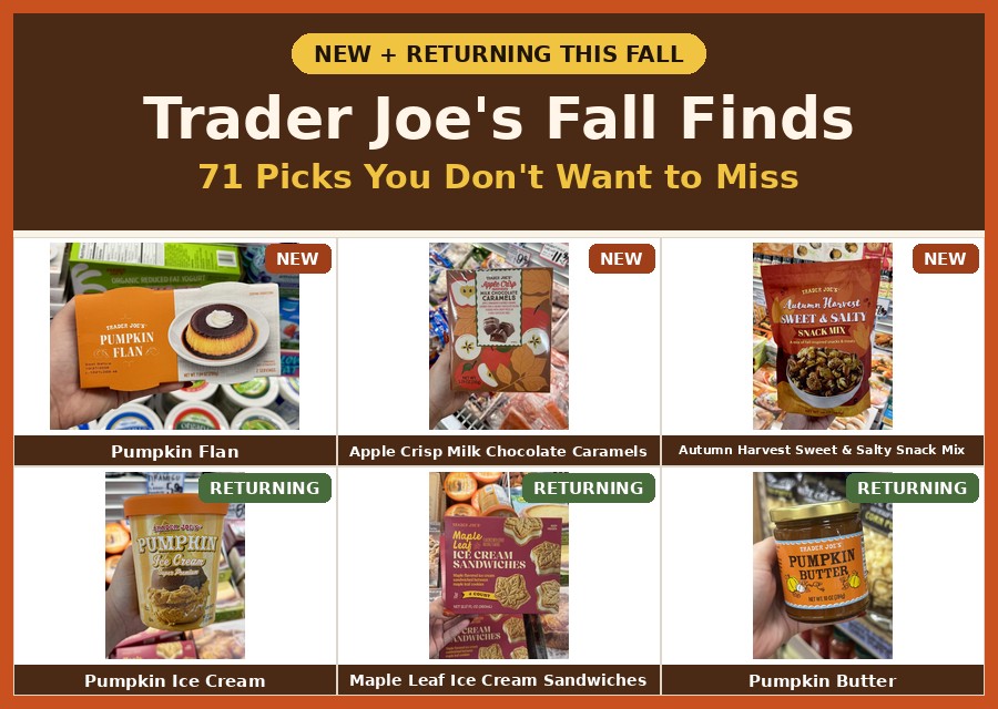 Trader Joe's Fall Finds September 2026 - new and returning picks