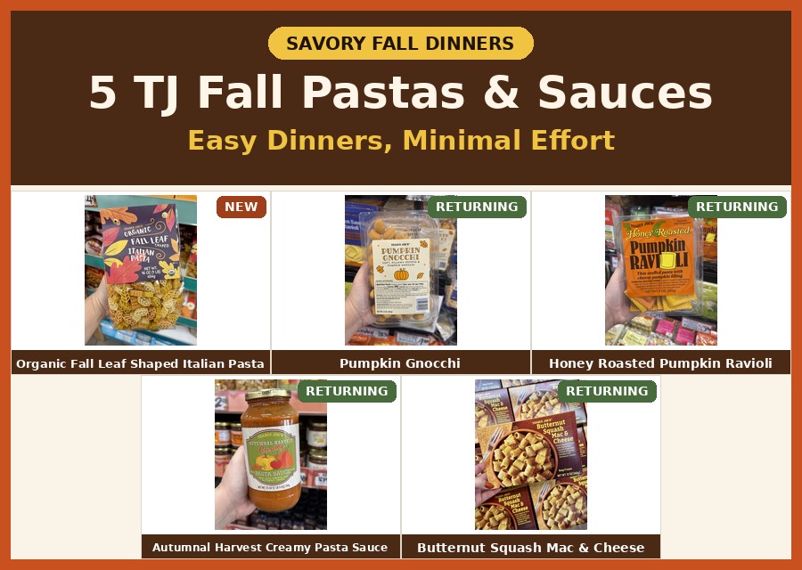 Trader Joe's 5 Savory Fall Pastas and Sauces for Easy Dinners