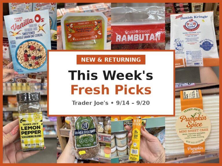 New and Returning Items Of The Week At Trader Joe’s (9/14 – 9/20)