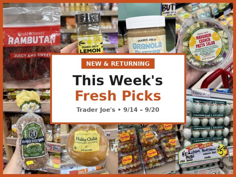 New and Returning Items Of The Week At Trader Joe’s (9/14 – 9/20)