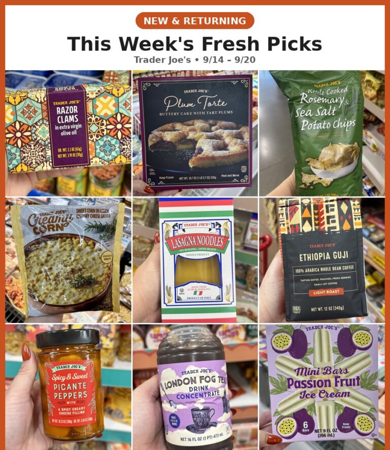 New and Returning Items Of The Week At Trader Joe’s (9/14 – 9/20)