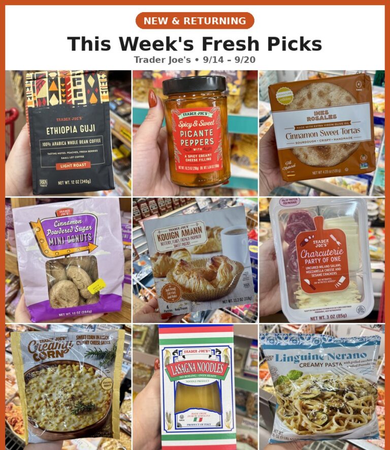 New and Returning Items Of The Week At Trader Joe’s (9/14 – 9/20)