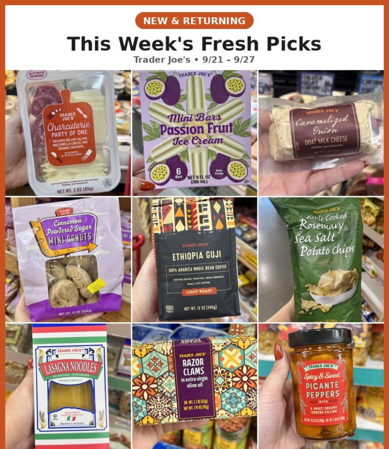 New and Returning Items Of The Week At Trader Joe’s (9/21 – 9/27)
