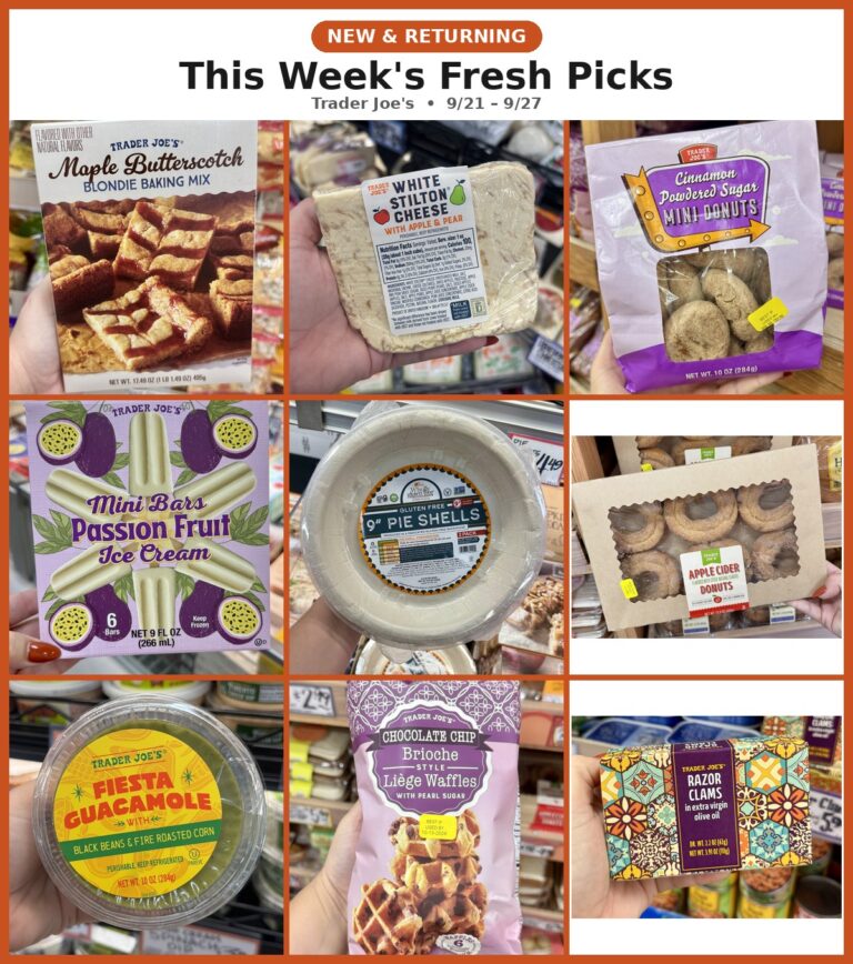 New and Returning Items Of The Week At Trader Joe’s (9/21 – 9/27)